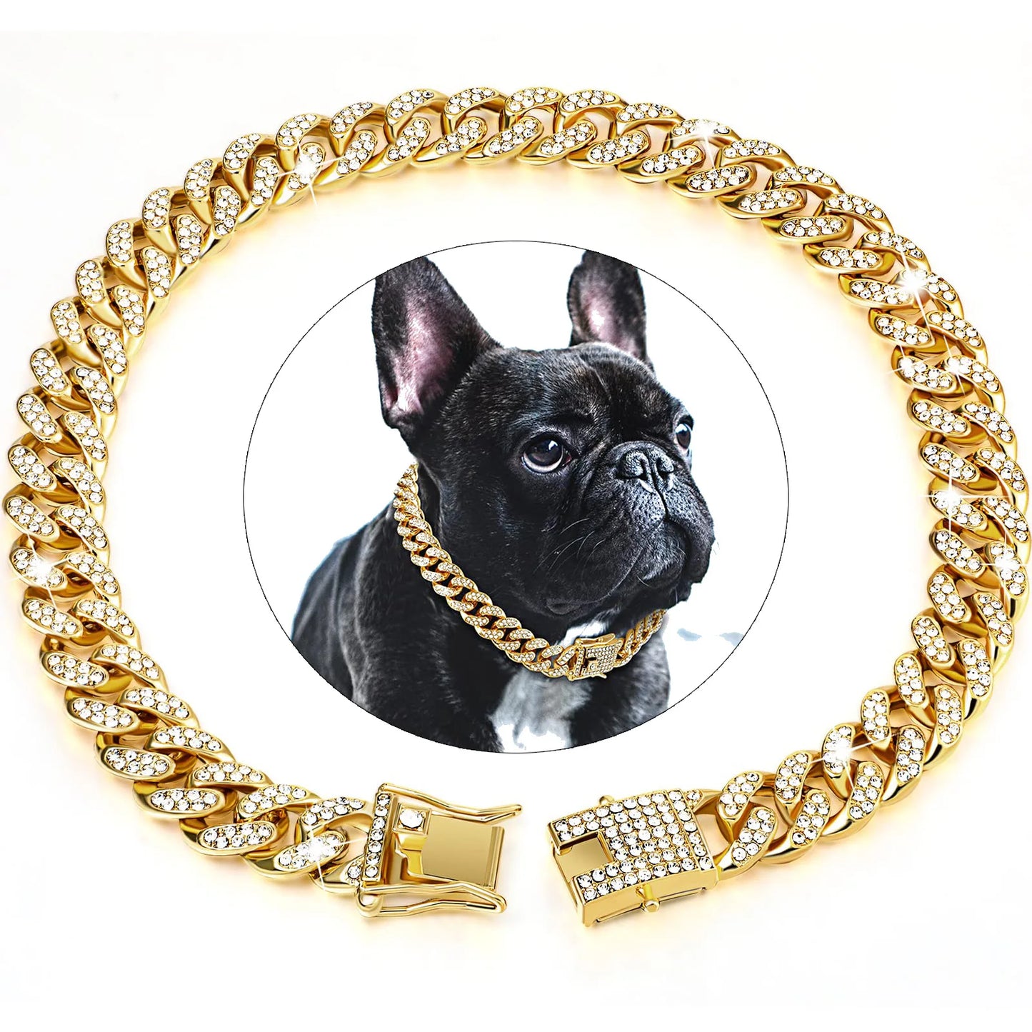 UnleashGo™ Diamond Cuban Pet Collar