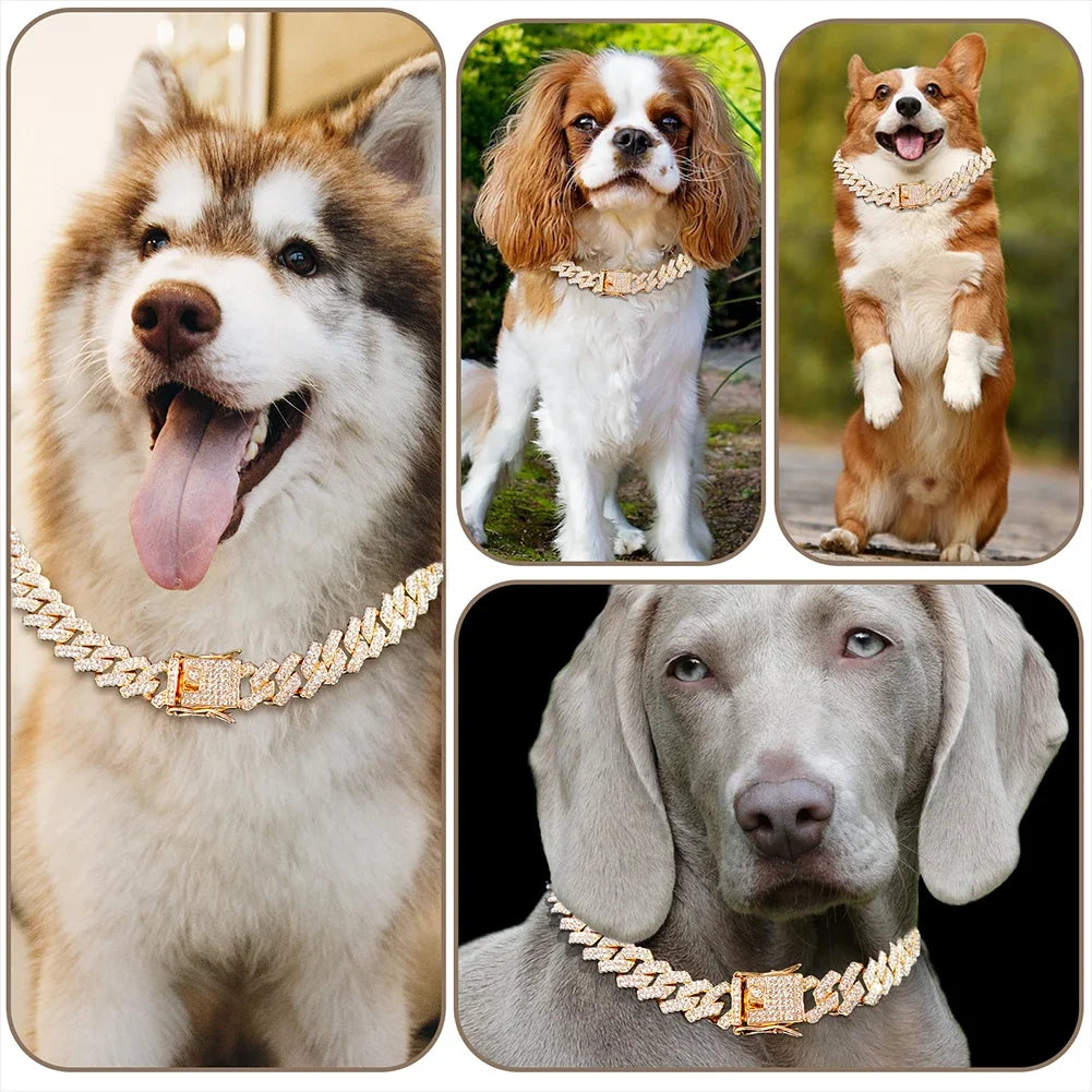 UnleashGo™ Diamond Cuban Pet Collar