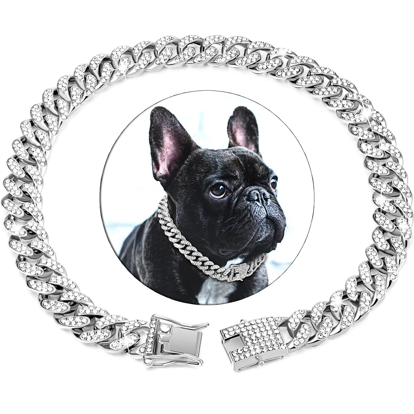 UnleashGo™ Diamond Cuban Pet Collar
