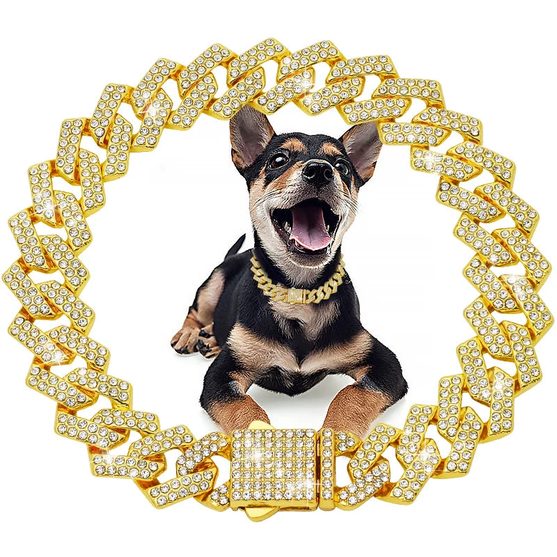 UnleashGo™ Diamond Cuban Pet Collar